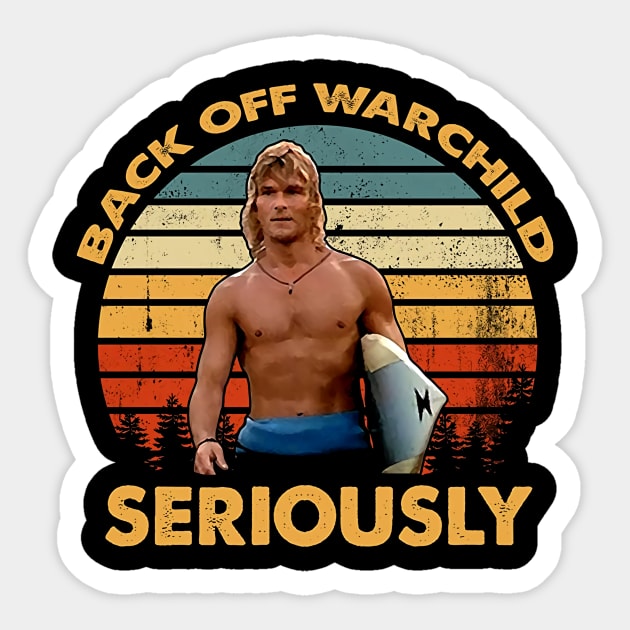 Back Off Seriously Vintage Sticker by yasine-bono